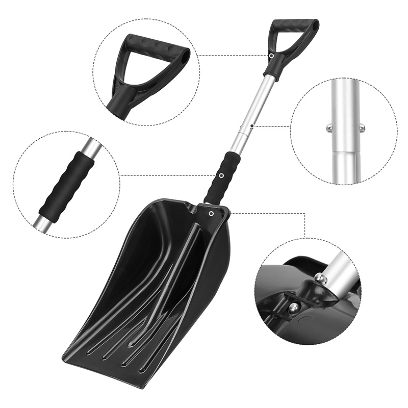 ŁOPATA DO ŚNIEGU DO ODŚNIEŻANIA DO AUTA ALUMINIOWY TRZONEK SZUFLA 84CM ARCTIC