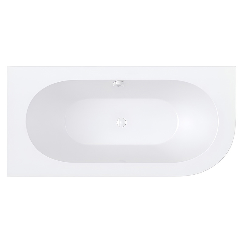 WANNA PRZYŚCIENNA Z OBUDOWĄ EBI LEWA BIAŁA PRZELEW BIAŁY 170x75 CM EBI-170X75-L-P-WH