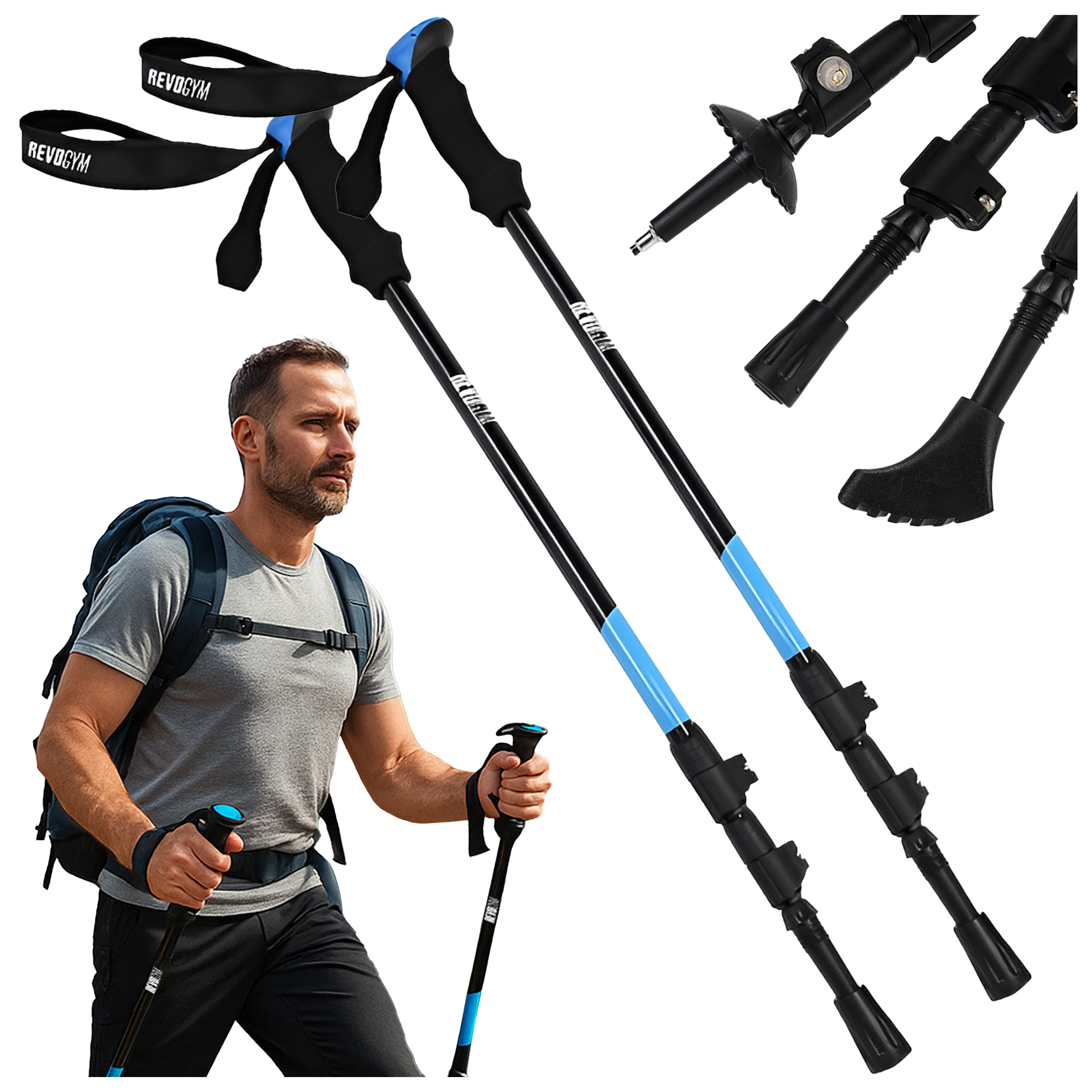 KIJE TREKKINGOWE KIJKI NORDIC WALKING DO CHODZENIA HORNET