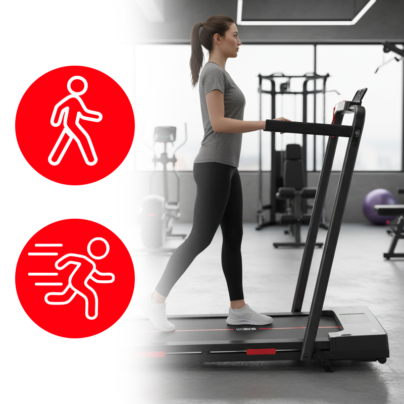 BIEŻNIA ELEKTRYCZNA TRENINGOWA DOMOWA RUN 1-12 KM/H 120 KG 230 V BLUETOOTH