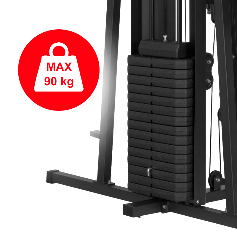 ATLAS DO ĆWICZEŃ WIELOSTANOWISKOWY TRENINGOWY SIŁOWNIA DOMOWA LS06 90KG LS06