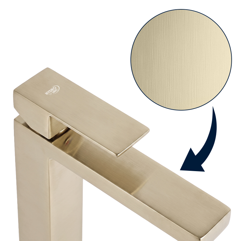 BATERIA ŁAZIENKOWA UMYWALKOWA F211-GL-BR ZŁOTY SZCZOTKOWANY