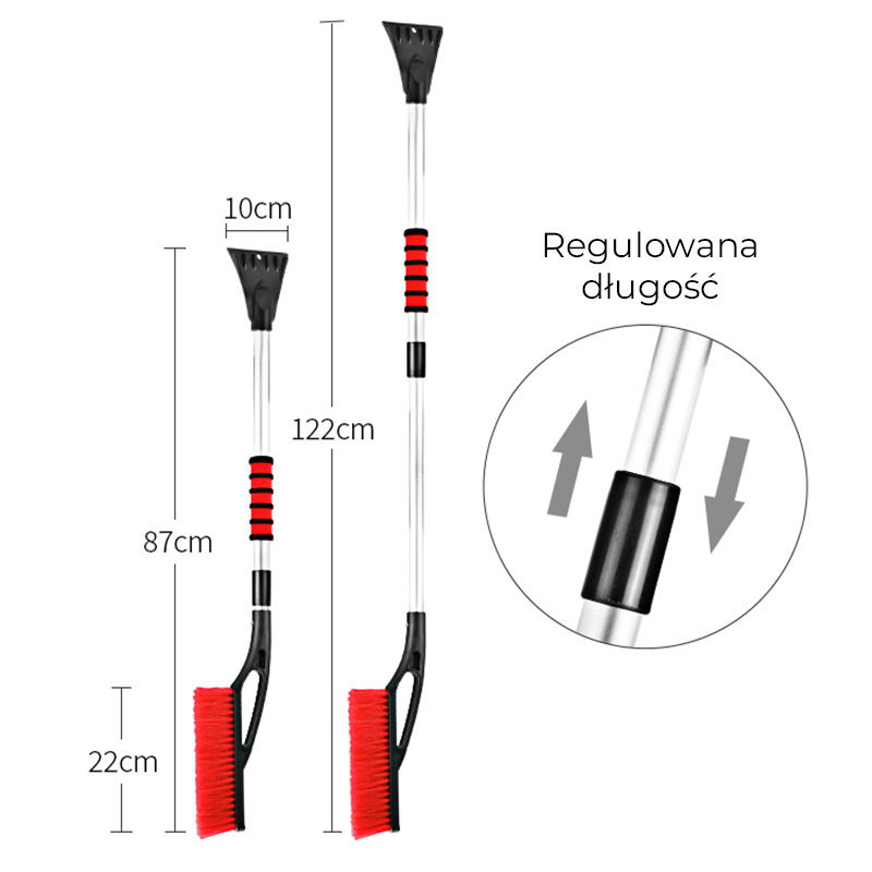 SZCZOTKA SKROBACZKA DO SAMOCHODU 2W1 TELESKOPOWA REGULOWANA THOR THOR