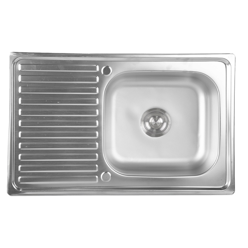 ZLEWOZMYWAK JEDNOKOMOROWY STALOWY 80x50 CM INOX ZLEW KUCHENNY HAKON 2 GATUNEK ZES-HAKON-CH-80X50