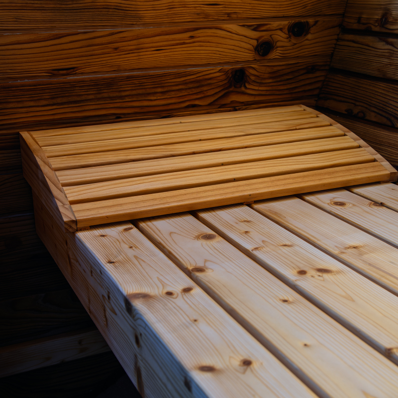 SAUNA OGRODOWA FIŃSKA BECZKA Z PIECEM TROMSO-HG-2 4-6 OSOBOWA 210x210 CM TROMSO-HG TROMSO-HG-2