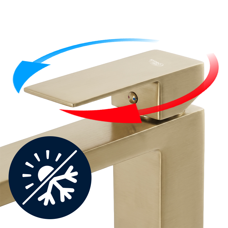 BATERIA ŁAZIENKOWA UMYWALKOWA F211-GL-BR ZŁOTY SZCZOTKOWANY