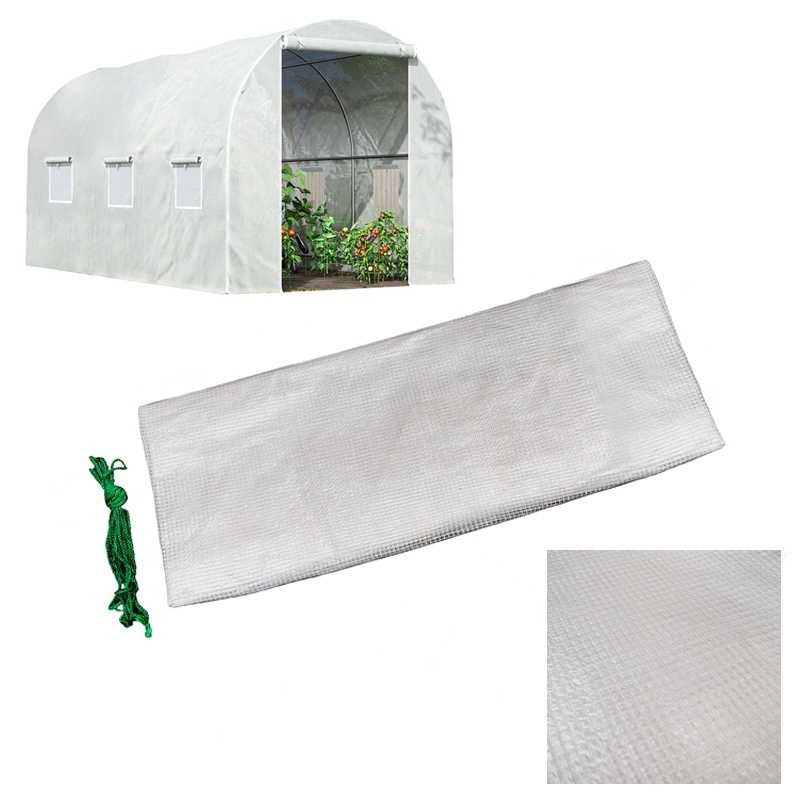 FOLIA ZAMIENNA NA TUNEL OGRODOWY FOLIOWY PTF05W 4x2,5 BIAŁA PODWÓJNE DRZWI PTF05W-4X2,5-WH-2D