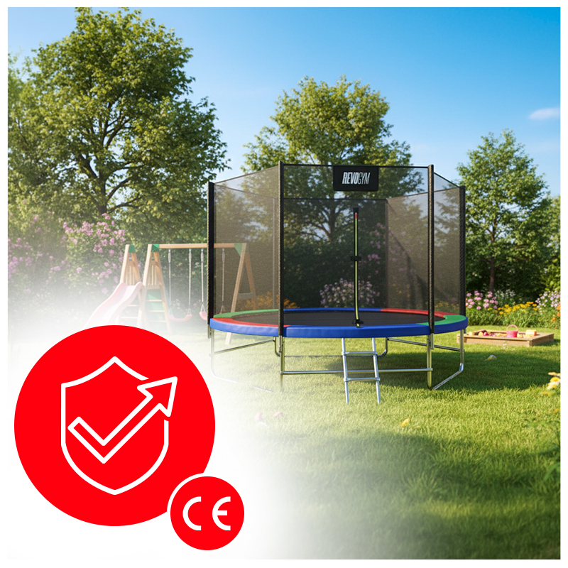 TRAMPOLINA OGRODOWA DLA DZIECI SKY 10FT WIELOKOLOROWA 305 CM