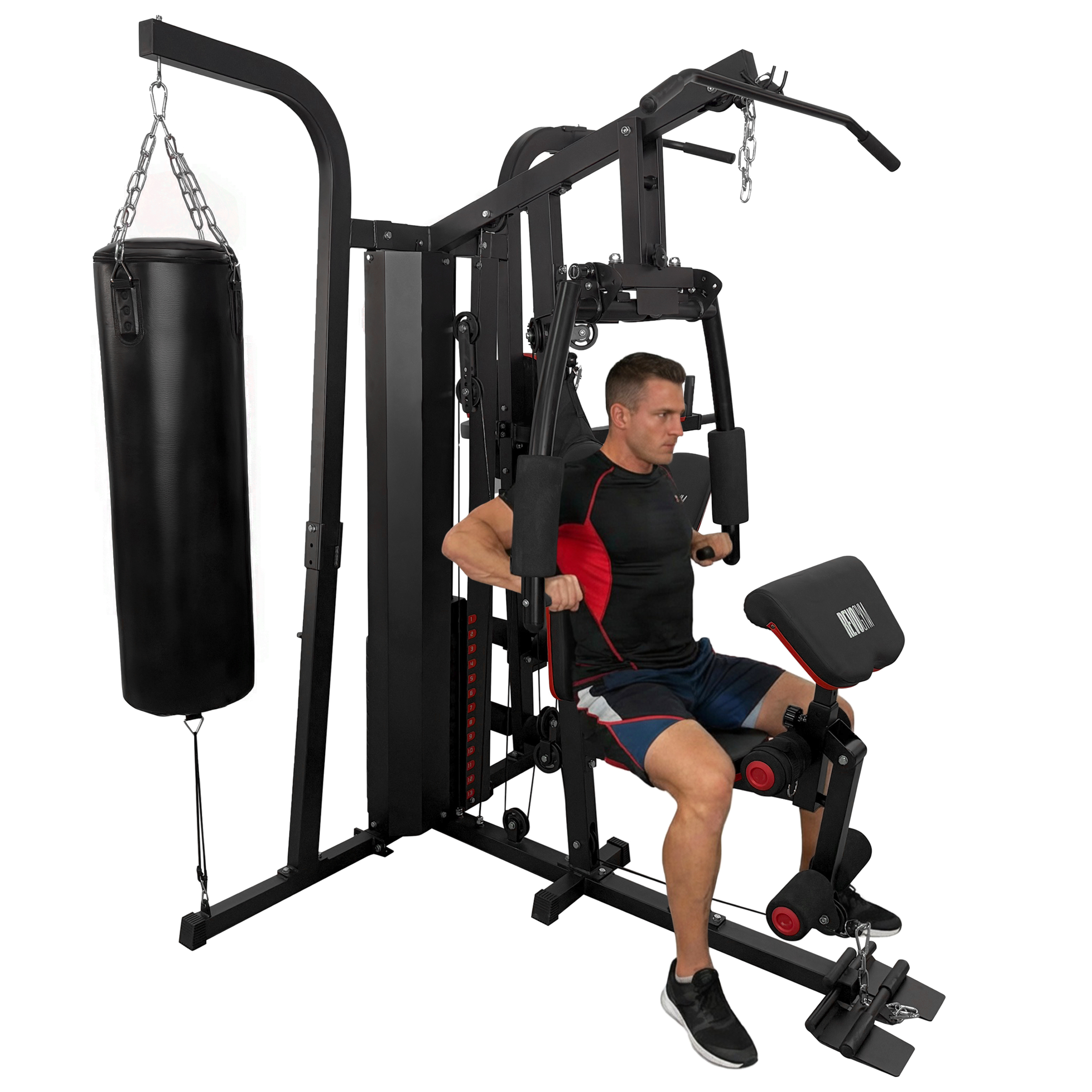 ATLAS DO ĆWICZEŃ WIELOSTANOWISKOWY TRENINGOWY SIŁOWNIA DOMOWA LS02 90KG