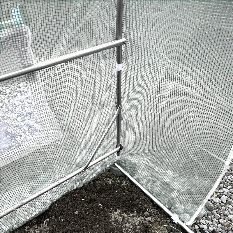 TUNEL OGRODOWY FOLIOWY SZKLARNIA 18m2 TF07W 6x3m BIAŁY SOLIDNY PODWÓJNE DRZWI TF07W-6X3-WHITE-2D