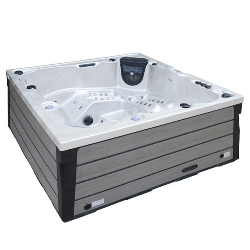 JACUZZI OGRODOWE WANNA SPA340 BIAŁA PERŁA OBUDOWA SZARA 220x220 CM SPA340-2452