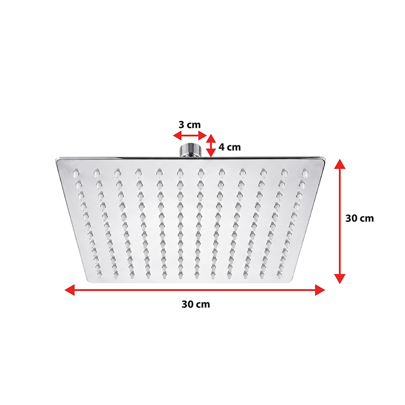 DESZCZOWNICA SLIM KWADRATOWA CHROM DES-PR-1-CH-30