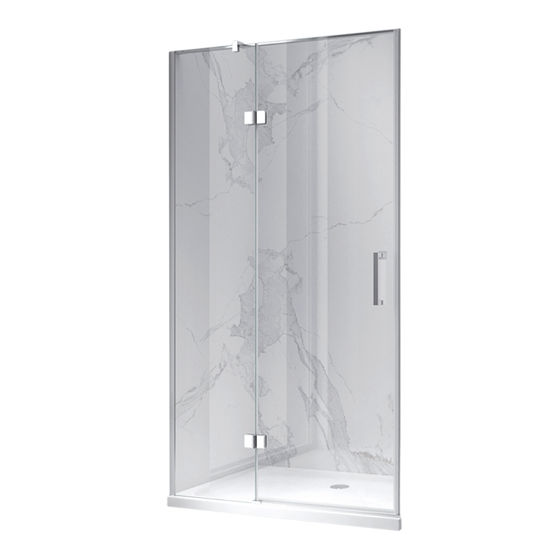 DRZWI PRYSZNICOWE UCHYLNE DO WNĘKI ZES-KZ17E-110 CHROM 110 CM 6 MM