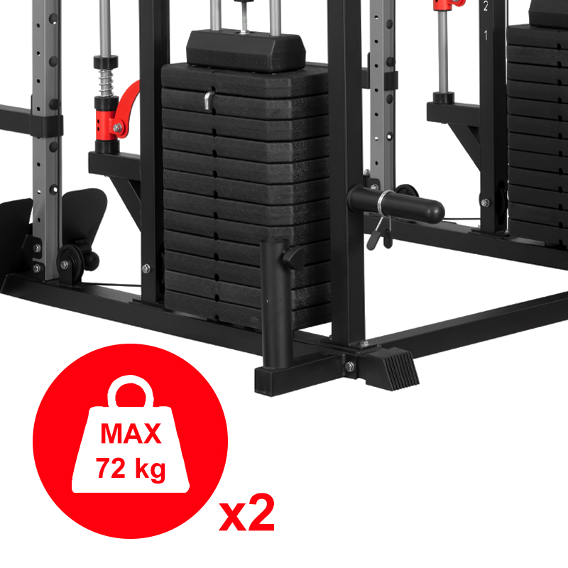 ATLAS DO ĆWICZEŃ SUWNICA SMITHA DOMOWY TRENINGOWY WIELOFUNKCYJNY LS03 144KG LS03