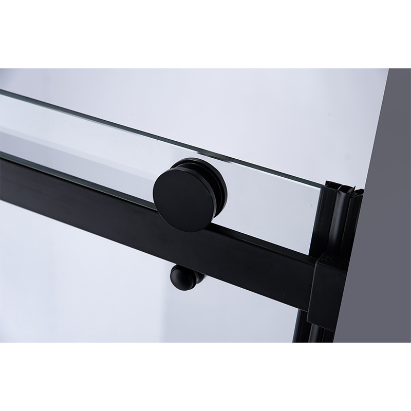 DRZWI PRYSZNICOWE SH03F CZARNE 135-140 CM 8 MM SH03F-BL-140