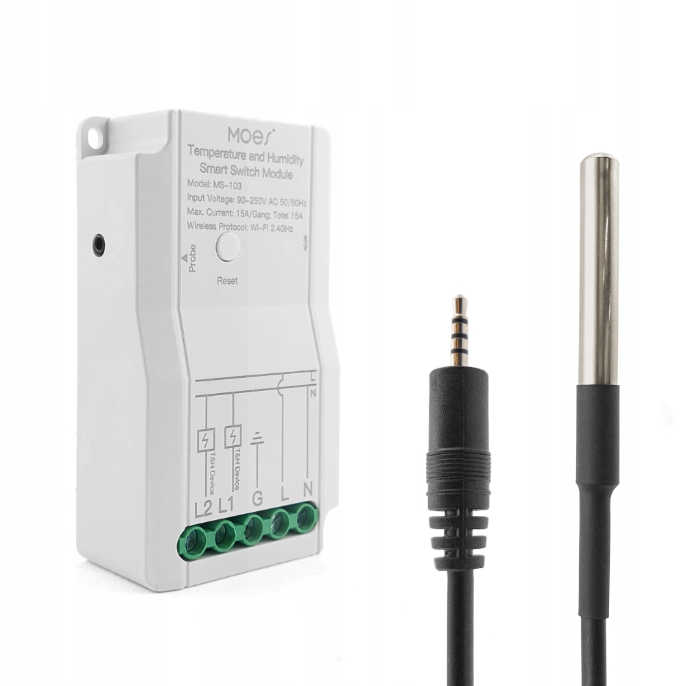 Przekaźnik WiFi z pomiarem temp. i wilgot.i MS-103