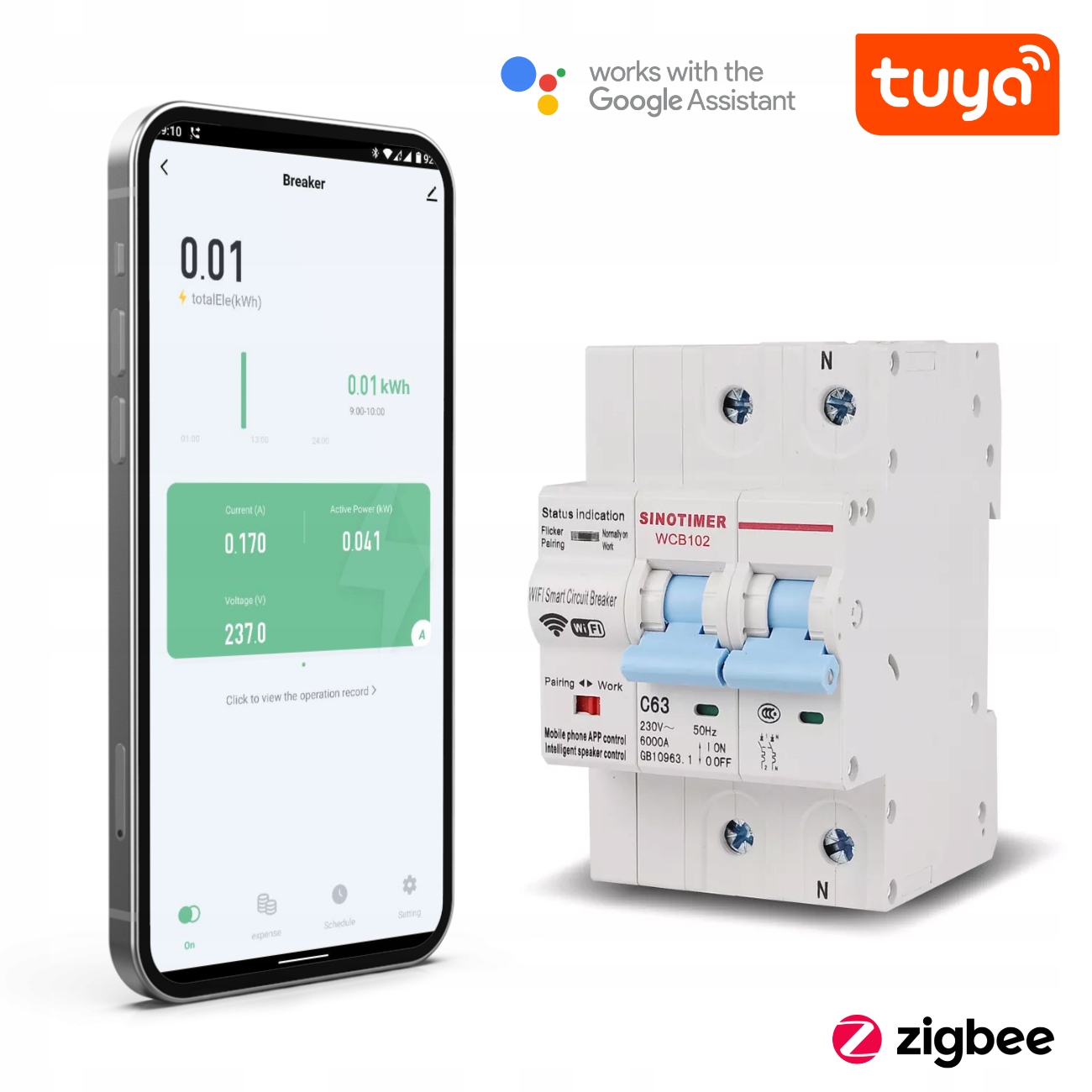 Wyłącznik nadprądowy / bezpiecznik - Zigbee 2P