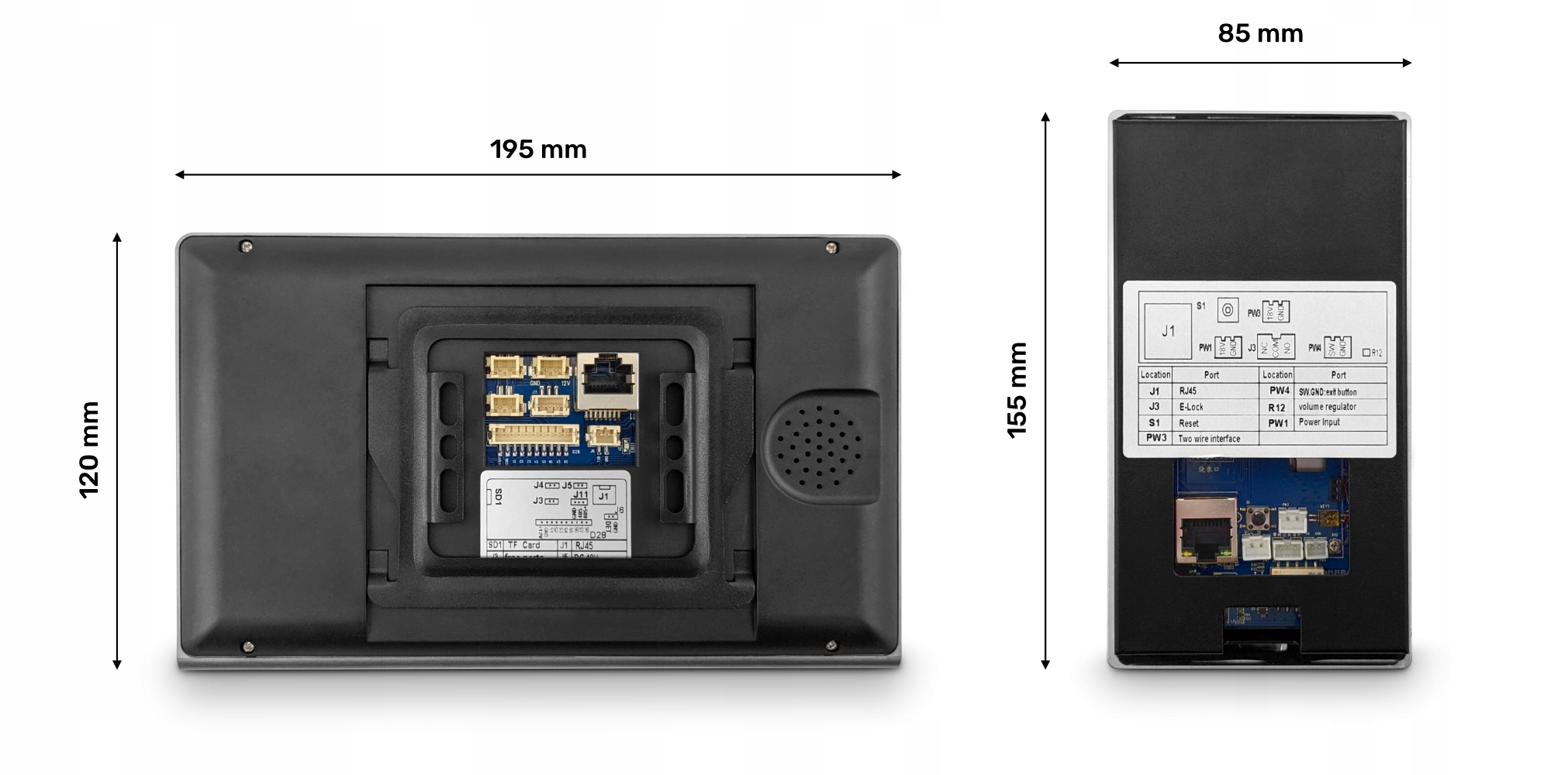 Wideodomofon z ekranem LCD Tuya RJ45
