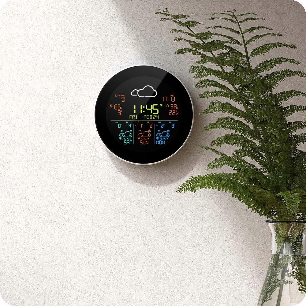 Stacja Pogodowa Tuya Wi-Fi Kolorowy LCD