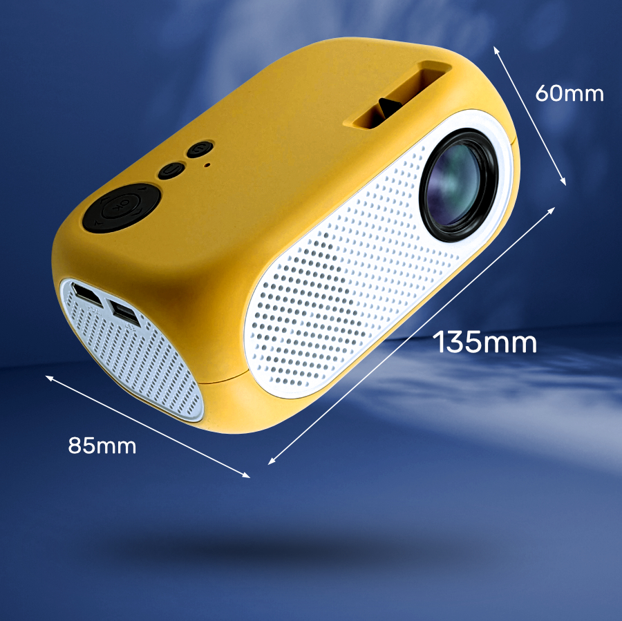 Mini Projektor Multimedialny LED Full HD USB Głośnik 2W Pilot Okulary 3D