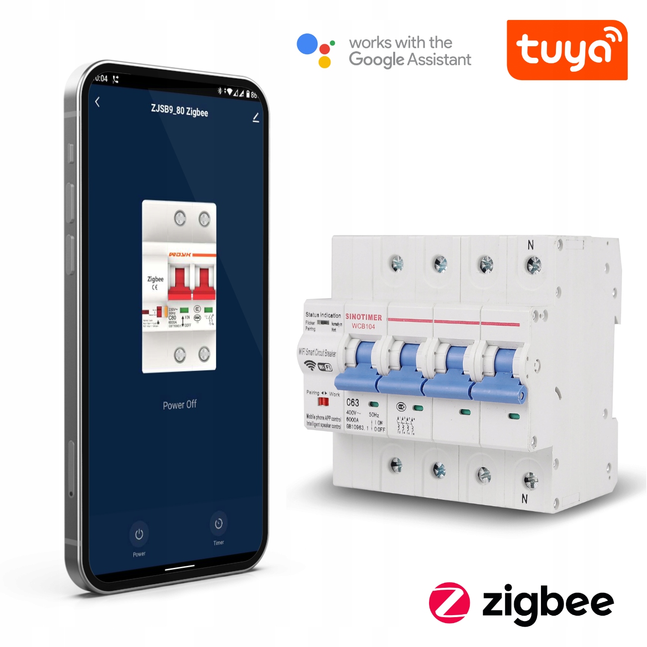 Wyłącznik nadprądowy / bezpiecznik - Zigbee 4P