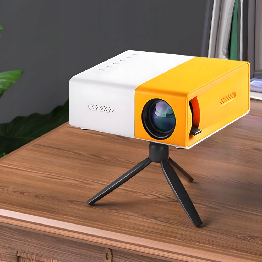 Mini Projektor Multimedialny LED HD USB Micro SD Głośnik Pilot Okulary 3D