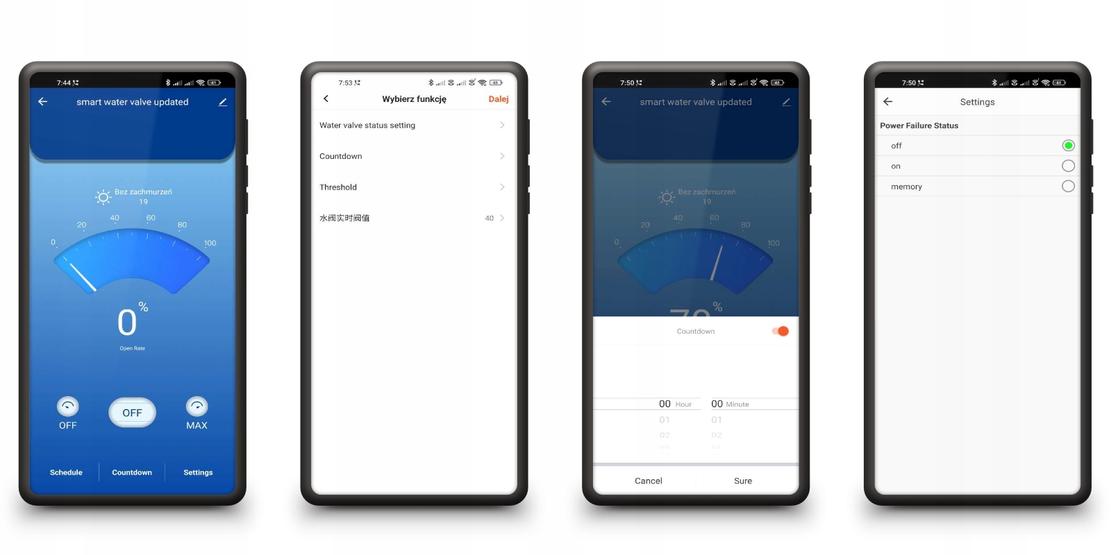 Automatyczny Zawór Sterownik Przepływu Wody Rura DN25 Smart Tuya Zigbee