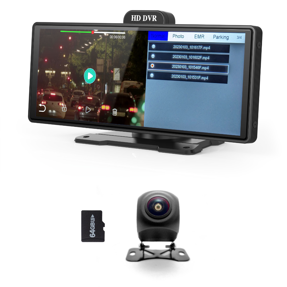 Stacja Multimedialna Rejstrator Android Apple Carplay DVR 4K 2 Kamery Wifi