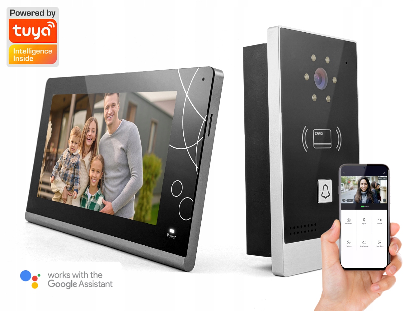 Wideodomofon z ekranem LCD Tuya RJ45