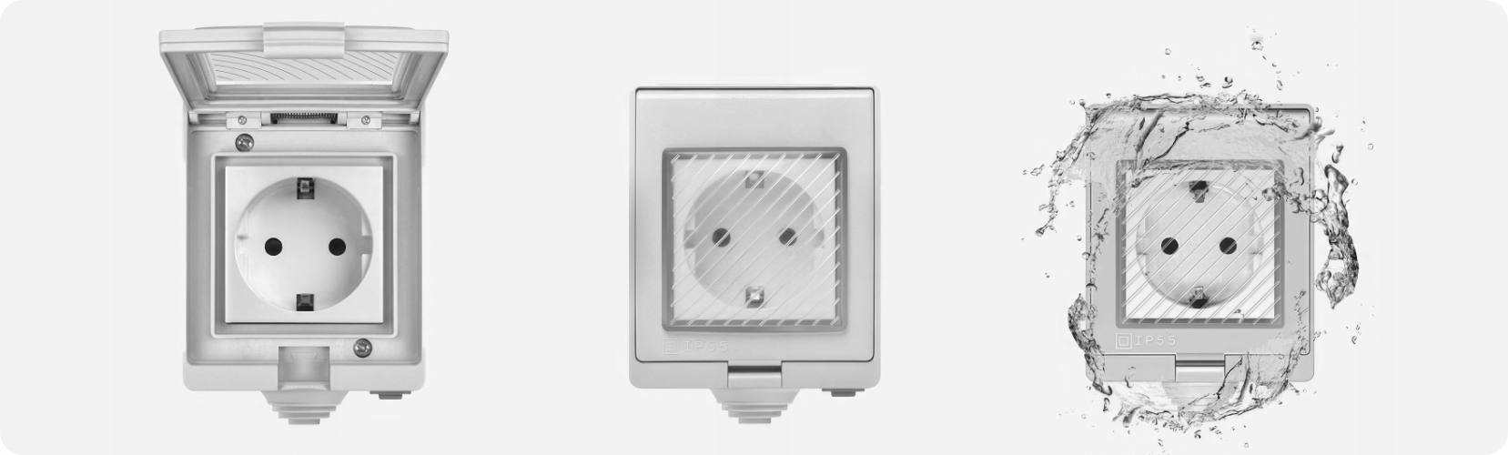 Inteligentne Gniazdo Natynkowe Zewnętrzne WiFi Tuya IP55 16A 230V