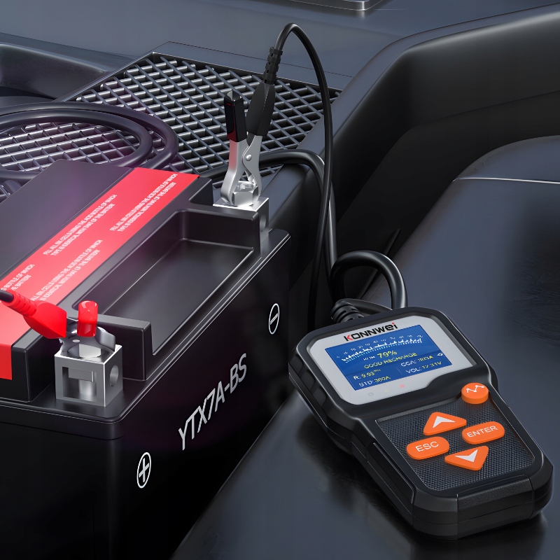 Tester Akumulatorów Konnwei KW650 LCD Miernik Cyfrowy 6V 12V Polskie Menu