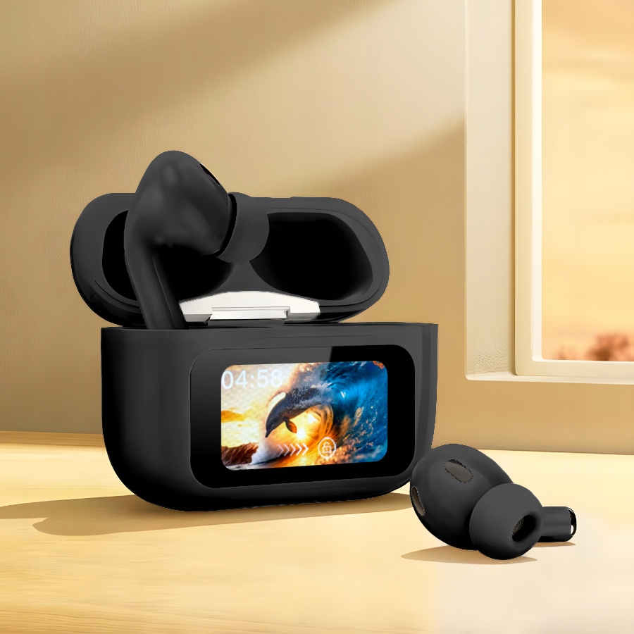 Słuchawki Bezprzewodowe Douszne Bluetooth ANC Redukcja Szumów LCD Buds