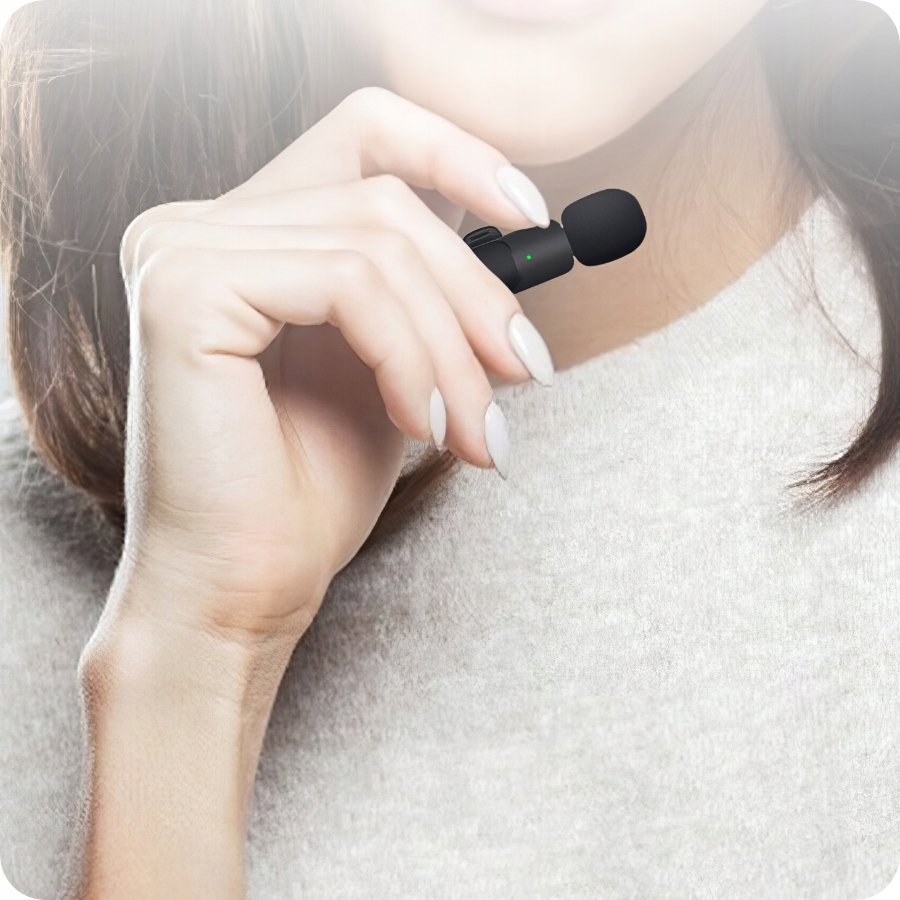 2x Mikrofon Bezprzewodowy Krawatowy USB-C Klips Android Streaming Live Vlog