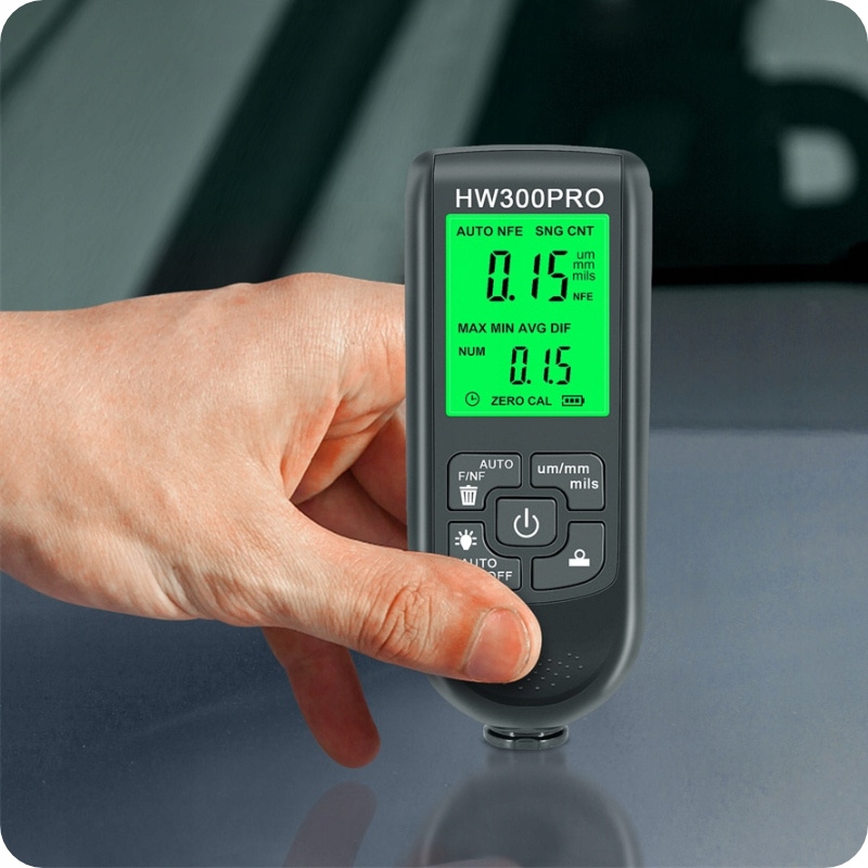 Precyzyjny Miernik Tester Grubości Lakieru Sonda Wyświetlacz LCD 0-2000um