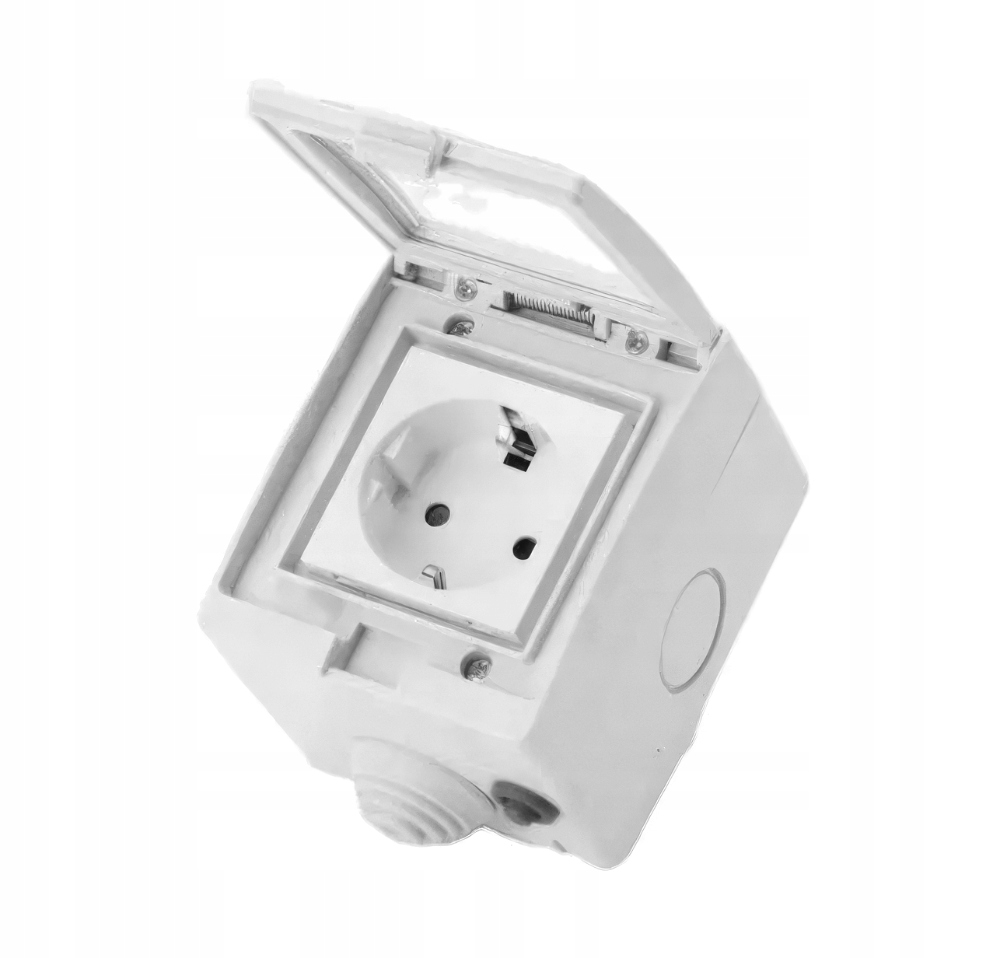 Inteligentne Gniazdo Natynkowe Zewnętrzne WiFi Tuya IP55 16A 230V