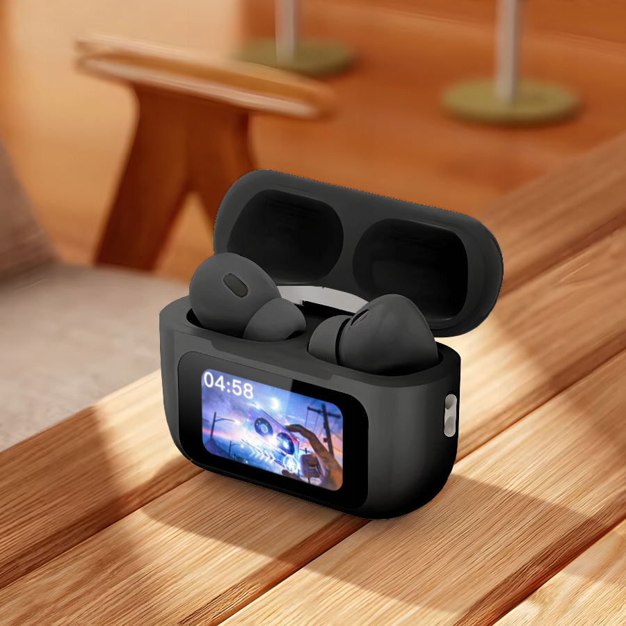 Słuchawki Bezprzewodowe Douszne Bluetooth ANC Redukcja Szumów LCD Buds