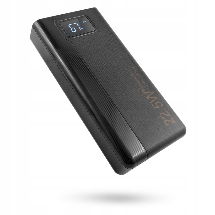 Szybki Powerbank 10000mAh 3A 22W PD 4x USB-A USB-C Apple Lightning Latarka