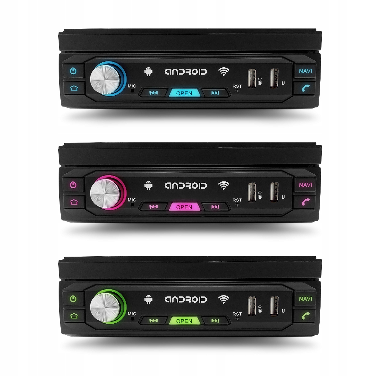 Radio Samochodowe 1DIN 7" GPS Android 2/32 GB Wysuwany Ekran Kamera WiFi