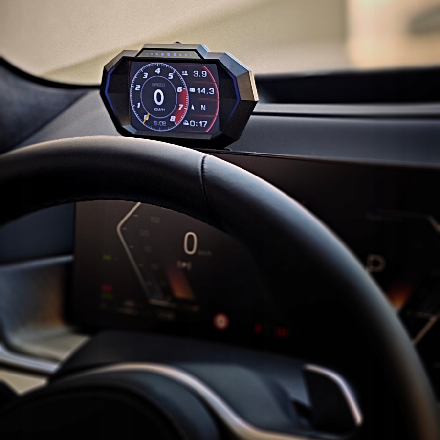 Komputer Pokładowy HUD Wyświetlacz LCD OBDII USB-C GPS Kasowanie Błędów