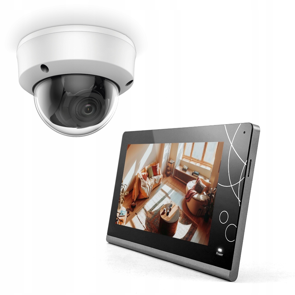 Wideodomofon z ekranem LCD Tuya RJ45