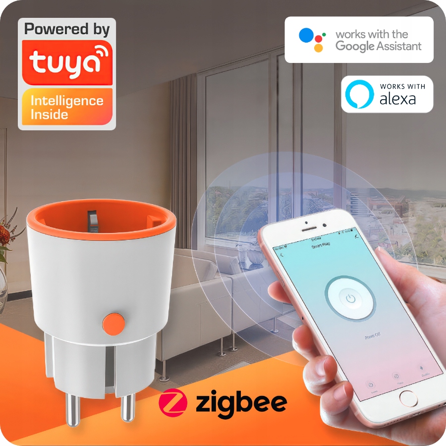 Inteligentne gniazdko Tuya Zigbee z pomiarem