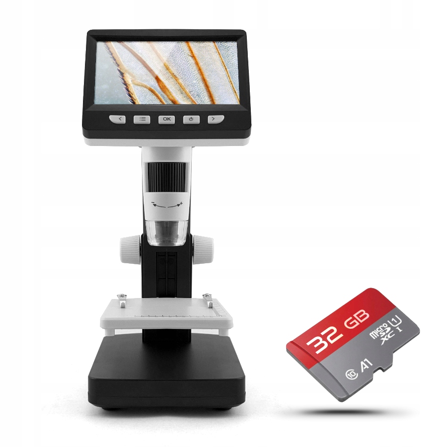 Mikroskop Cyfrowy 1000x Inskam 306-B Ekran LCD 4.3" FullHD 1080p 2 Mpx USB