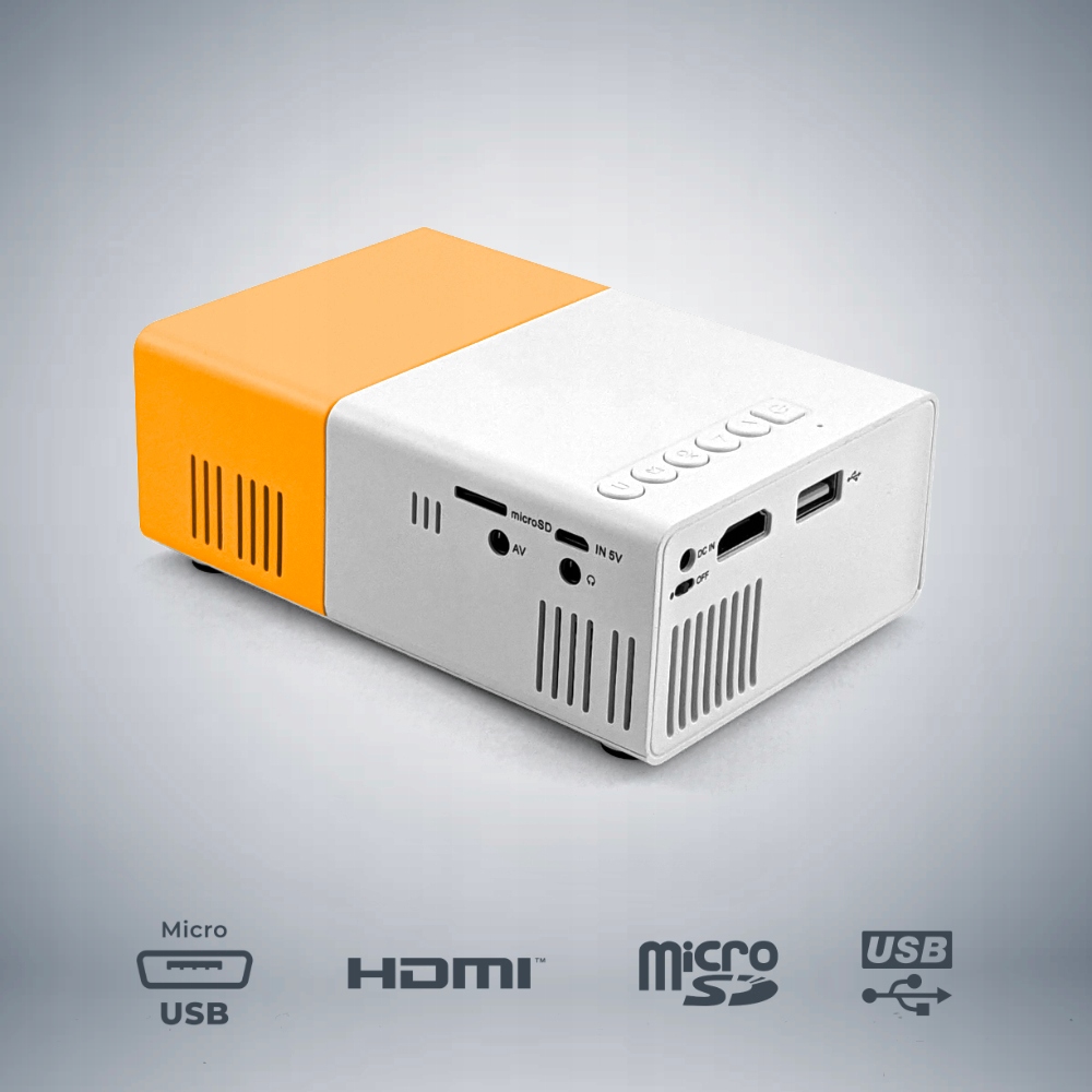 Mini Projektor Multimedialny LED HD USB Micro SD Głośnik Pilot Okulary 3D