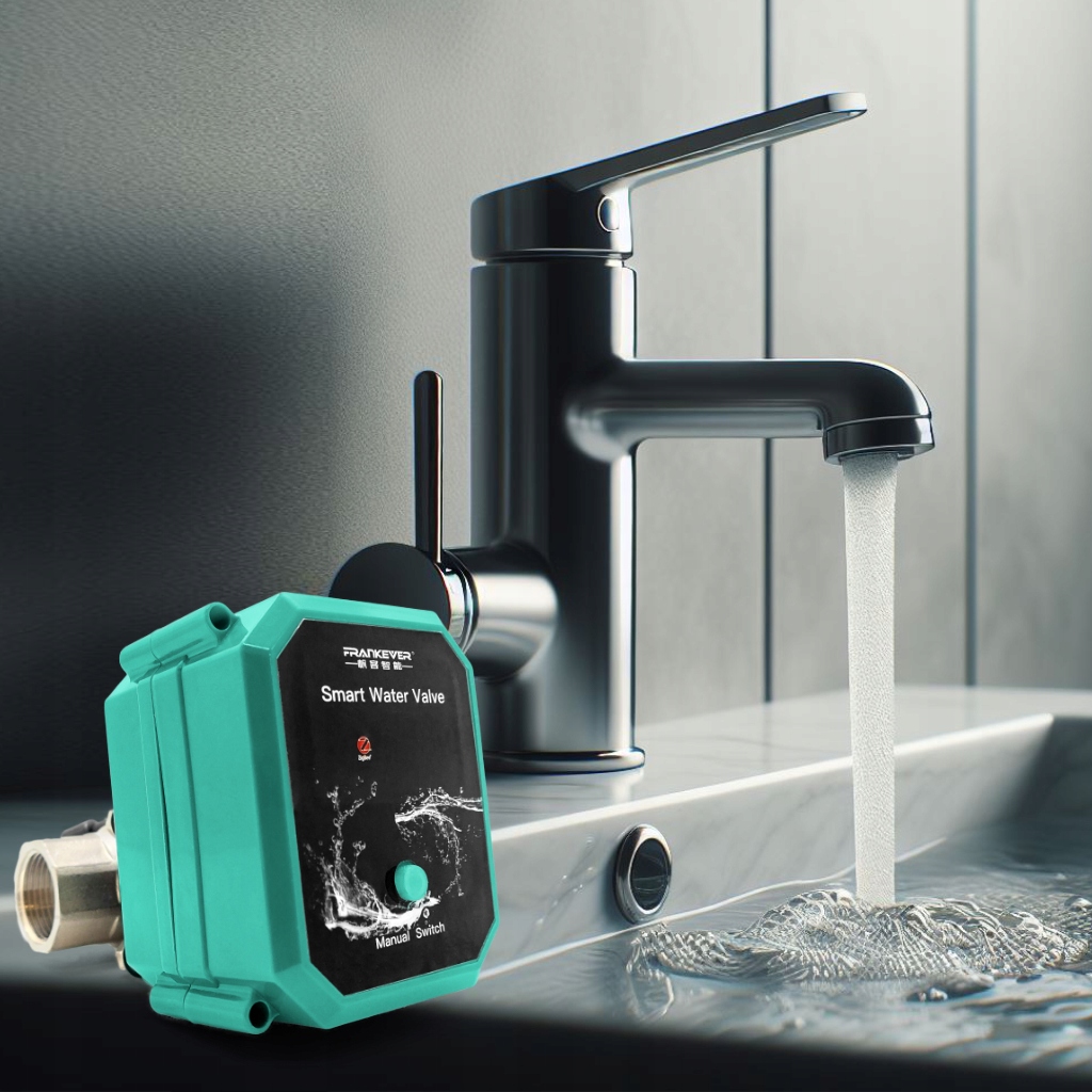 Automatyczny Zawór Kulowy Sterownik Przepływu Wody Rura DN15 Tuya Zigbee