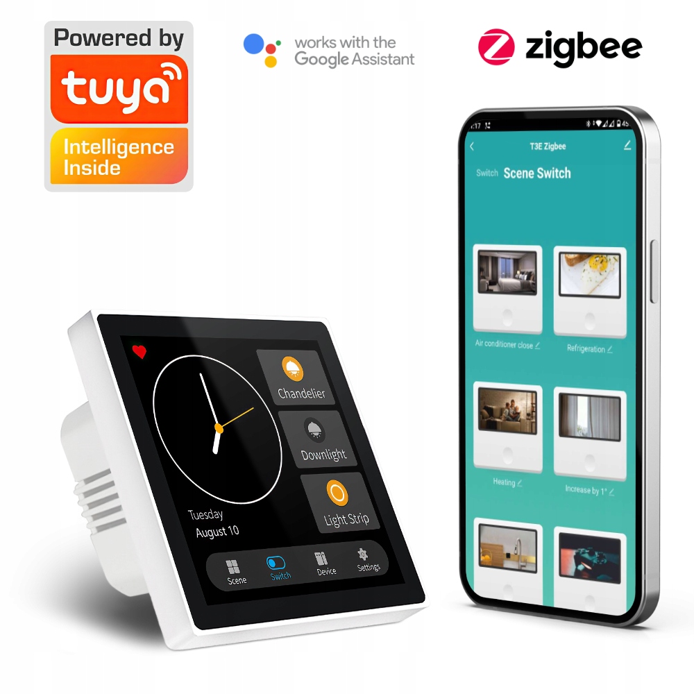 Panel LCD / pilot sterowania scen Tuya Zigbee
