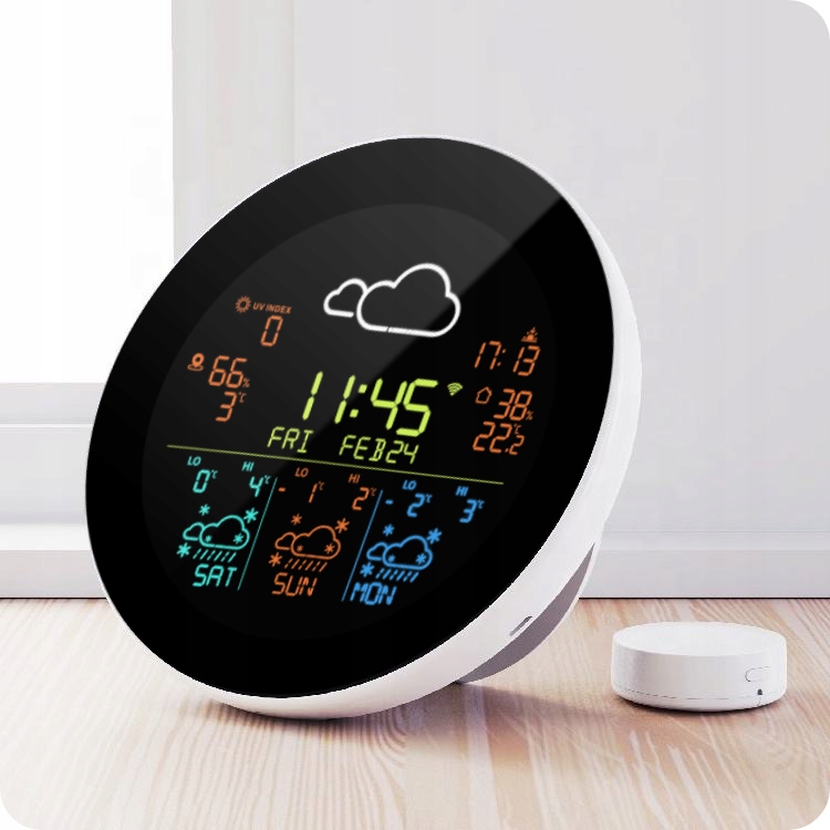 Stacja Pogodowa Tuya Wi-Fi Kolorowy LCD