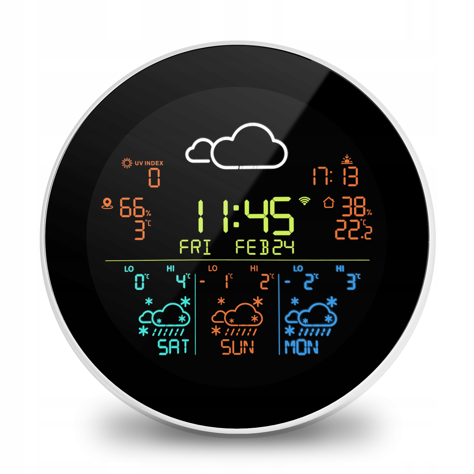 Stacja Pogodowa Tuya Wi-Fi Kolorowy LCD