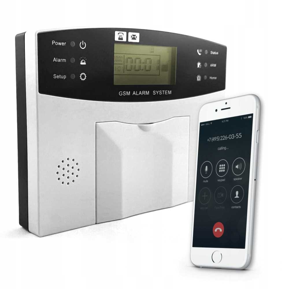 Alarm Zestaw Bezprzewodowy GSM WiFi Tuya Syrena 1x Czujnik PIR Pilot SIM