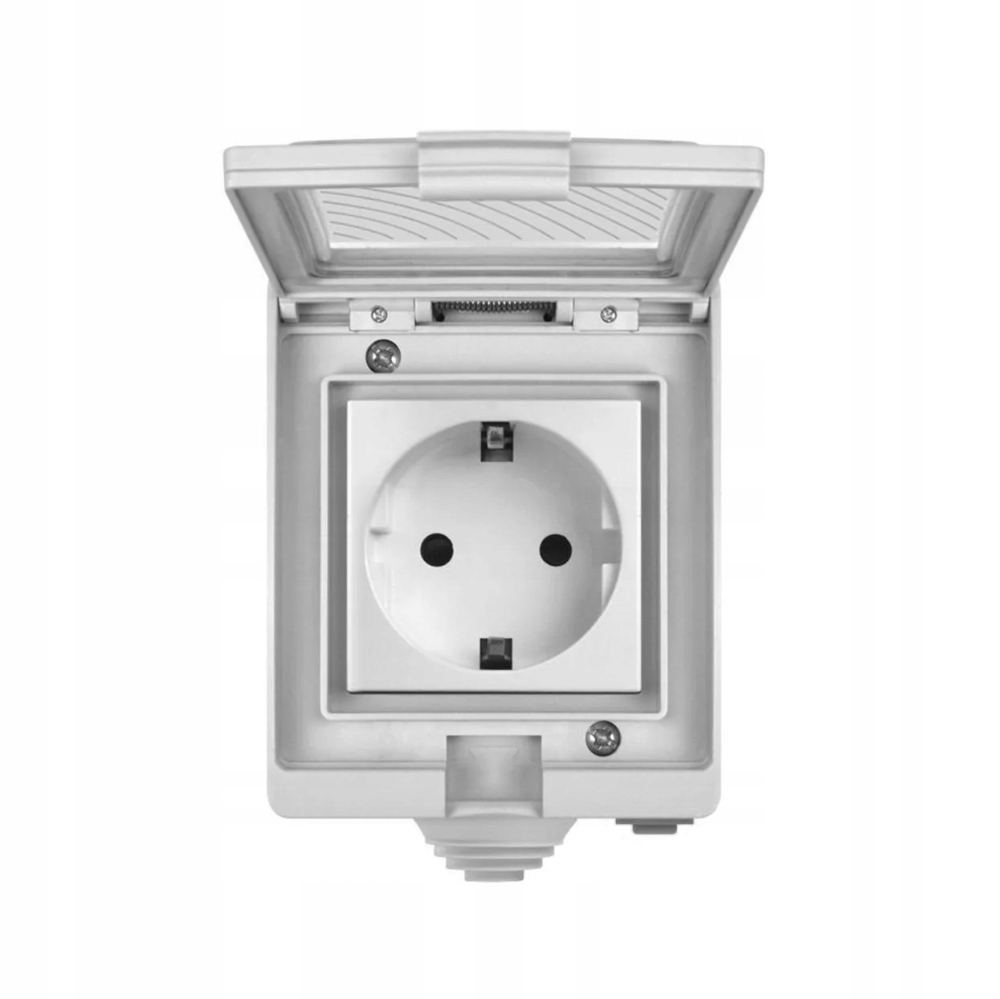 Inteligentne Gniazdo Natynkowe Zewnętrzne WiFi Tuya IP55 16A 230V