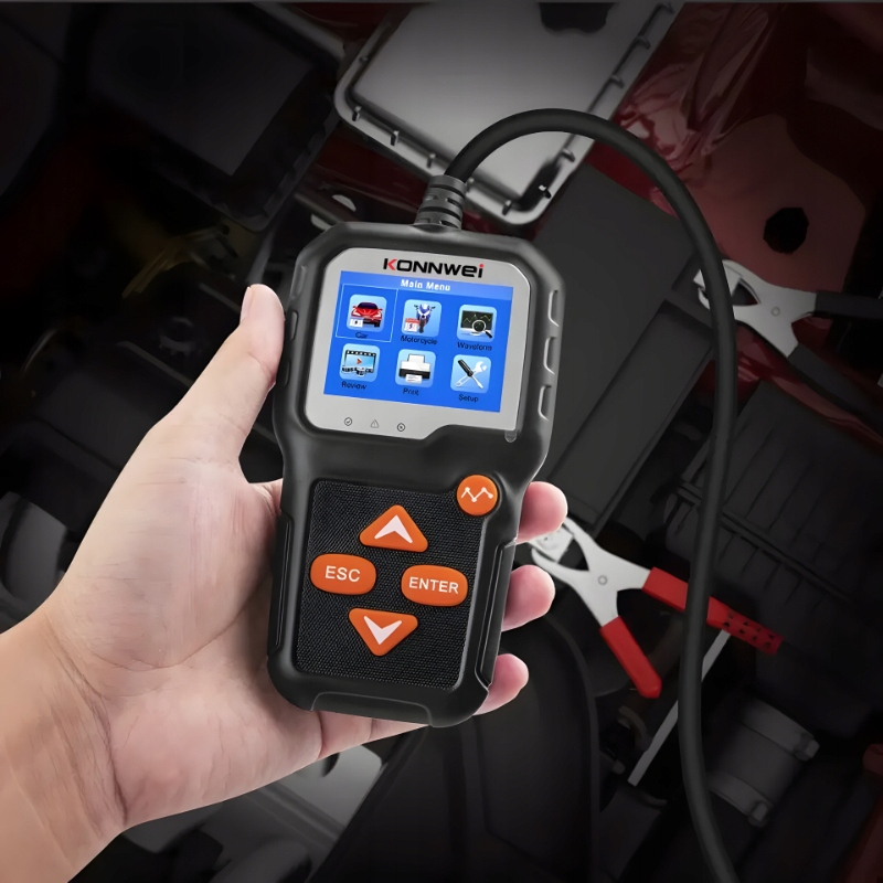 Tester Akumulatorów Konnwei KW650 LCD Miernik Cyfrowy 6V 12V Polskie Menu